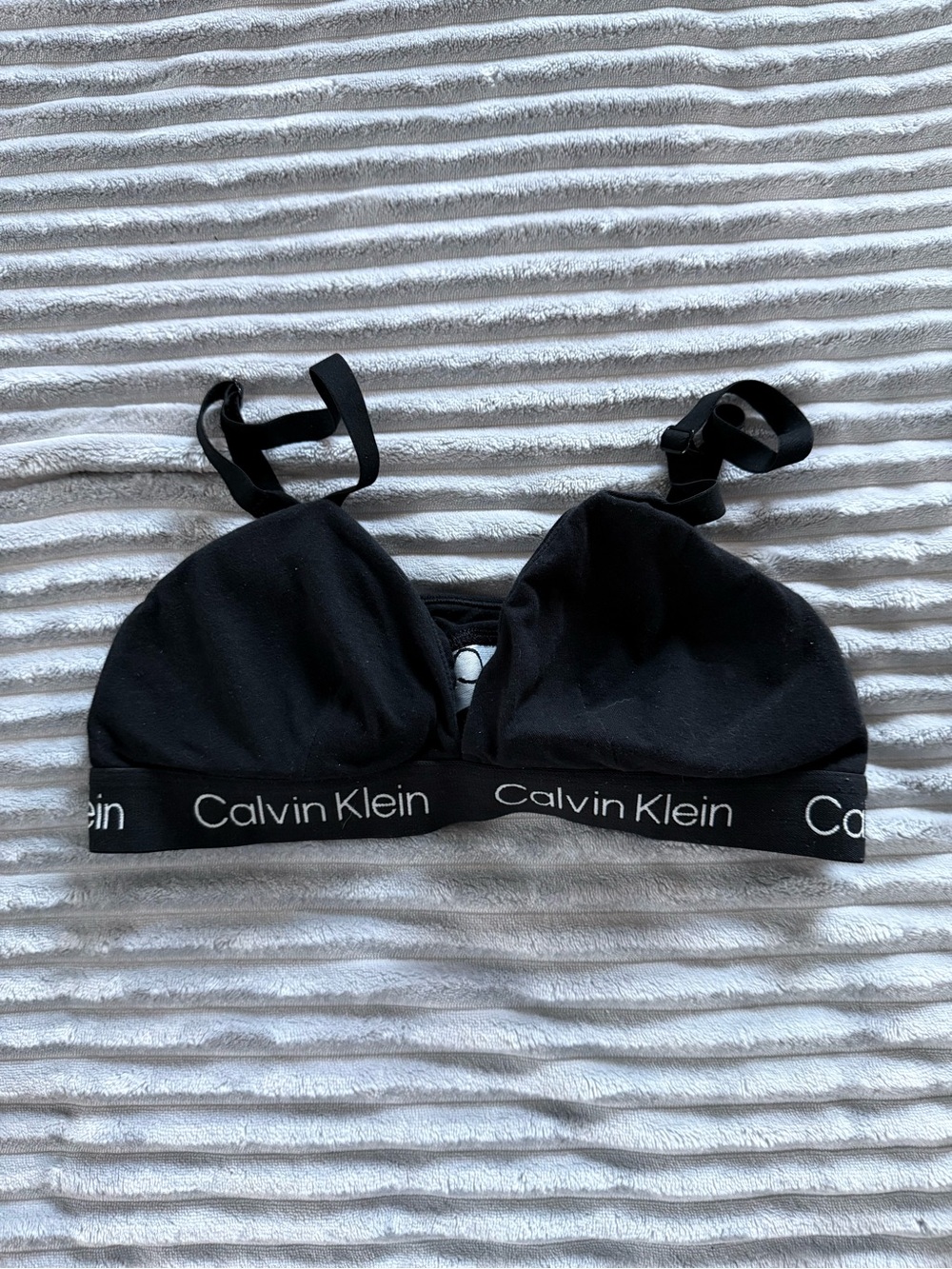 Calvin Klein Black Logo Elastic Bralette